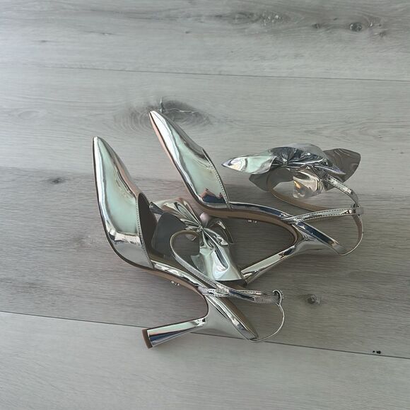 Sam Edleman Halie Pointed Toe Pump Soft Silver 9 NWT IN BOX - Picture 13 of 14